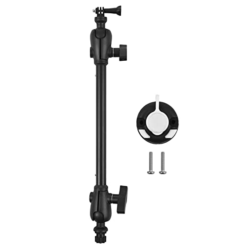 Lixada Kayak Camera Mount Stand 25.6''/19.7'' Length Stable Lightweight Kayak Sports Camera Mounting Support Portable Easy to Install Kayak Boat Accessories
