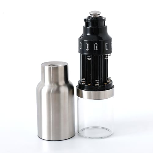 Image of UMAI Electric Pepper Grinder | Black Pepper Crusher | Pepper Grinder Crusher | Battery Operated Stainless Steel Mill with Adjustable Coarseness (6*AAA Battery, not Included in Package)