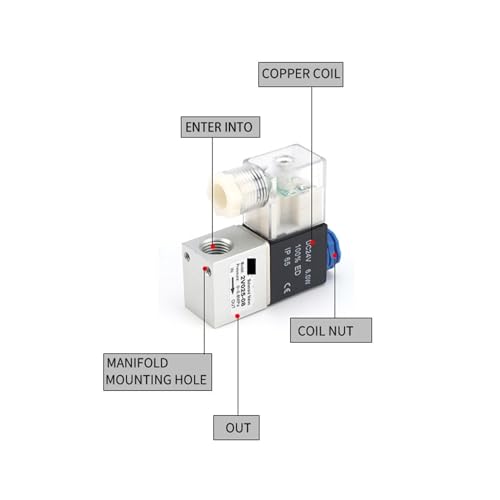 Électrovanne d'air normalement fermée 220V pour vanne de commande - 6