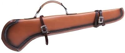 SHOWMEN CRAFT Leather Gun Scabbard with Scalloped Trim (34