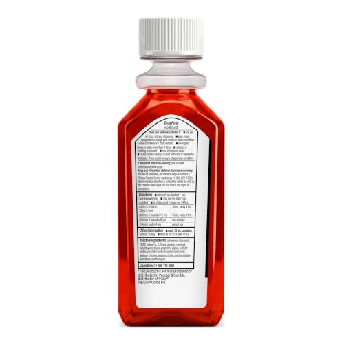Amazon Basics Daytime Cold and Flu Relief, Non-Drowsy, Liquid Medicine, Original Flavor, 12 fl oz (Pack of 1) (Previously Care) - image 9