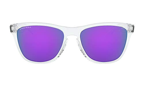 Oakley Frogskins 55mm Sunglasses Polished Clear with Prizm Violet Lens 9013-H7552