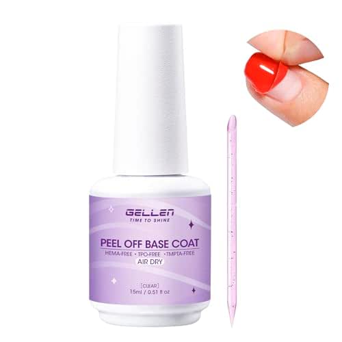 GELLEN Quick Dry Peel off Gel Base Coat, Lamp-Free Peelable