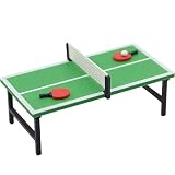 Gxdamxz Mini Tischtennis & Tischtennisschläger Set, Puppenhaus Tischtennisplatte, Klein Möbel Modell, Puppenstube Miniatur Puppenmöbel, Ping PongTable for Doll House