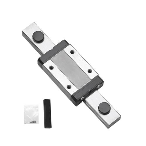 100mm MGN12 Linear Rail Guide with MGN12H Stainless Steel Black Carriage...