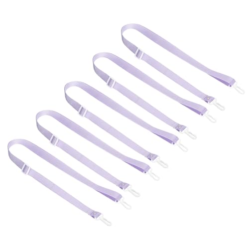 Image of PATIKIL 125cm x 2cm Replacement Shoulder Strap, 5 Pack Adjustable Swivel Clips Hook Buckle Slide Crossbody Bag Belt for Water Bottle Carrier Sling Bag, Purple