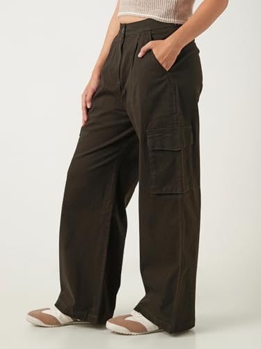 Image of Bewakoof Women's High Rise Loose Pants