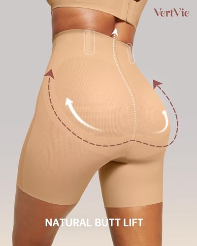 Image of Vertvie Tummy Control Shapewear Shorts for Women Butt Lifting Body Shaper Shorts High Waisted Seamless Girdles Under Dress