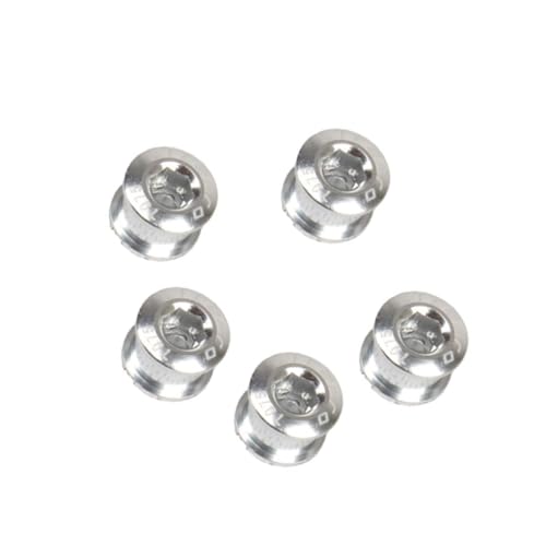 LIXSAZSE 5 個の自転車チェーンホイール取り付けボルト交換用アルミ合金クランクセットネジサイクリング修理交換部品, 銀