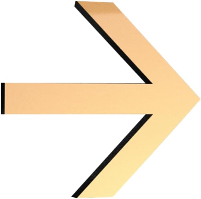 3.5 Inch House Numbers Self-Adhesive Door Numbers Waterproof Street Numbers 3D Address Numbers Mailbox Numbers for Apartment Hotel Office (Bronze Gold - Arrow)