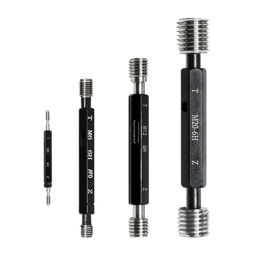 Calibrador métrico roscado M0.8 M0.9 M1 M1.2 M1.4 M1.6 M1.7 M2 M2.5 M3 M4 M5 M6 M8 M10 M12 M16 derecho gage fino métrico (M3x0.5) miniatura 2