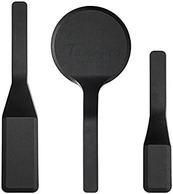 Big-Middle-Mini paquete de 3 espátulas de nailon negro, espátulas KItchen antiadherentes, utensilios de cocina sin BPA de alta resistencia al calor,