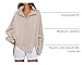 ANRABESS Women's Sweatshirts Oversized Casual Loose Button Up Henley Pullover Top High Low Split 2025 Fall Fashion Outfits Apricot Medium