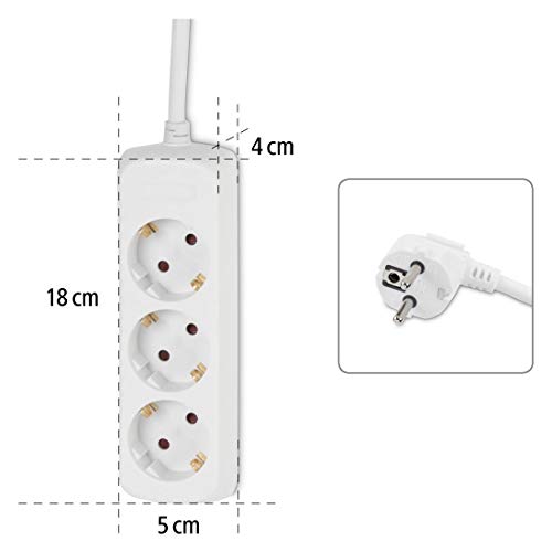 Hama Steckdosenleiste 3-fach Kindersicherung 5 m W, White - Image 3