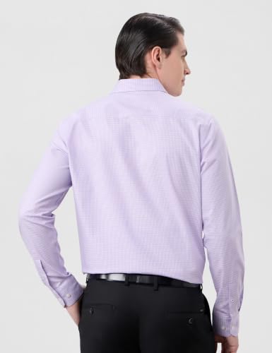 Image of Symbol Premium Men's 100% Cotton Formal Shirt | Textured Self Design | Regular Fit | Taped Construction | Available in Plus Sizes