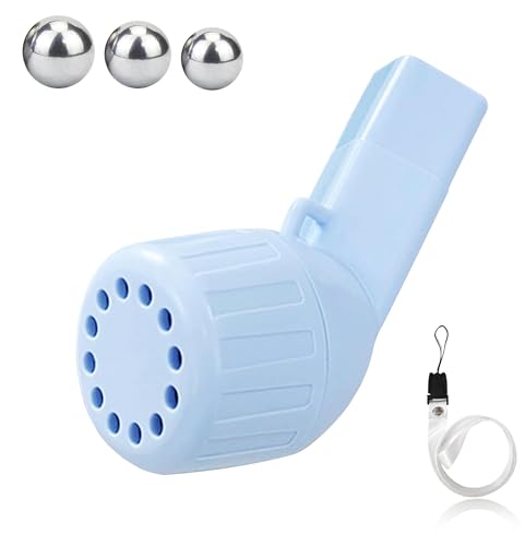 Xoesu Flutter Valve Mucus Removal Device - Lung Trainer & Breathing Trainer,Adjustable Resistance,for Natural Mucus Removal and Enhanced Lung Function. (Aerial Blue)