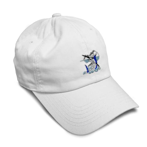 Soft Baseball Cap Animal Wildlife Saltwater White Marlin Ocean and Ocean Twill Cotton Sea Dad Hats for Men Women White Design Only