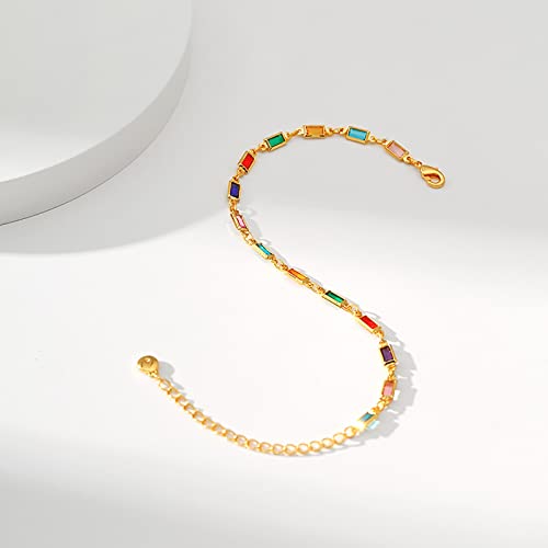 Dainty Gold Bracelets for Women, 18 Gold Plated Adjustable Evil Eye/Butterfly/Beaded/Pearl/Heart/Turquoise Handmade Bracelet for Women3