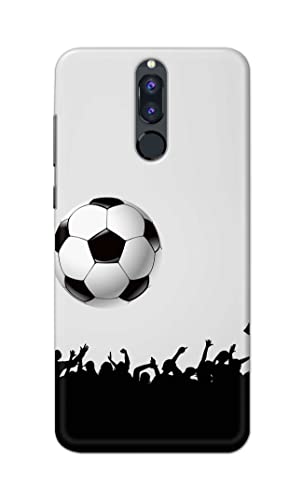 Image of Printed Hard Back Cover Case for Huawei Mate 10 Lite | Huawei Nova 2i | Honor 9i Back Cover (Football Icon) -702