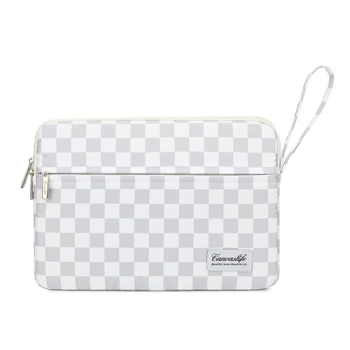 15.6-inch Notebook case, Waterproof and Shockproof Protective Computer case, can be Used to Cover Shopping cart Cases. The Notebook is Compatible with Lenovo, ASUS and HP (Grey Checker)