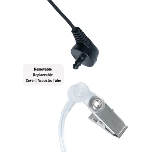 Image of Acoustic Tube Earpiece Headset with PTT Mic for Walkie Talkie ,5 Pack