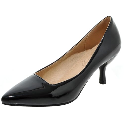 Fashion Stiletto Heel Pointed Toe Patent Women Work Shoes