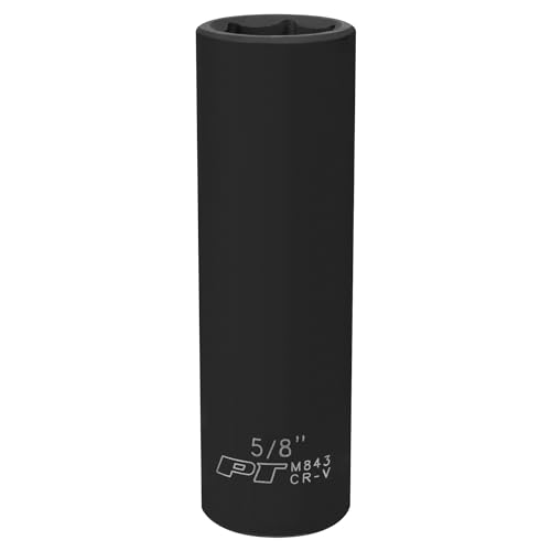 Image of Performance Tool M843 1 /2 Drive Impact Socket, 5 /8 - Chrome Vanadium, 6 Point Deep Steel Socket for Heavy Duty Automotive and DIY Applications