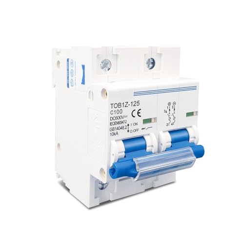 Interruptor principal PV 2P DC 600V 80A para protección de paneles solares curva C 2