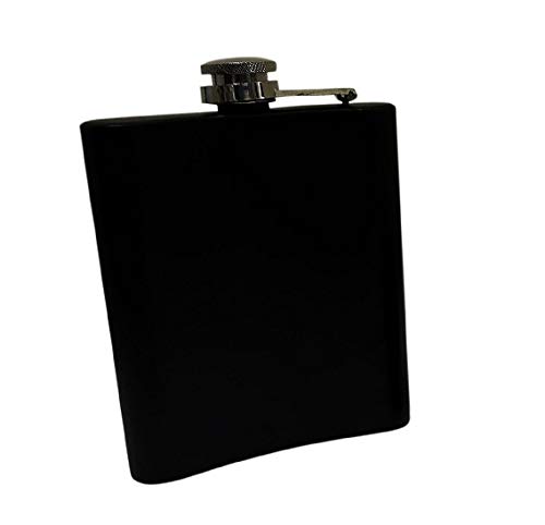 Dynore Black Hip Flask 7 oz with 2 Shot Glasses - Image 2 thumbnail
