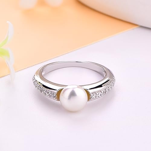 Women 925 Sterling Silver Pearl Ring4