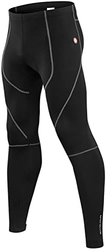 qualidyne Men’s Cycling Bike Pants 4D Padded Road Bicycle Tights Outdoor Biking Leggings.