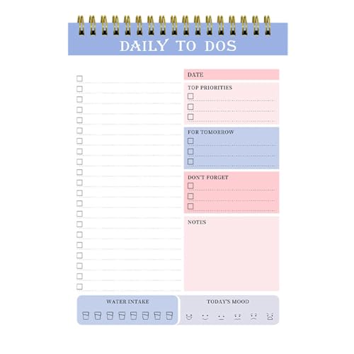 Aufgabenmanagement-Block, Tagesplanungs-Notizblock, Planungs-Organizer, Arbeitsaufgaben-Checkliste, Tagesplan-Notizbuch, Produktivität für die Arbeit, Zuhause, Planungs-Notizblock, 21 x 14,8 cm