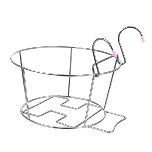 UPKOCH Railing Hanging Flower Pot Rack Durable Stainless Steel Planter Holder for Balcony Garden Space Saving Design with Easy Drainage and Elegant Style for Home Office Use