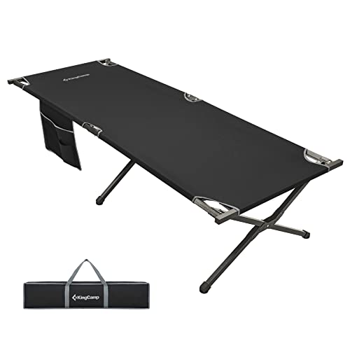 KingCamp Camping Cot Portable Sleeping Cot for Adults Heavy Duty 81
