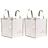 MUCKLILY 断熱バッグ 2個セット 折りたたみ式 クーラーバッグ 保冷 保温 食品用 ケーキ用断熱キャリア 29X21X21Cm 軽量 ポータブル