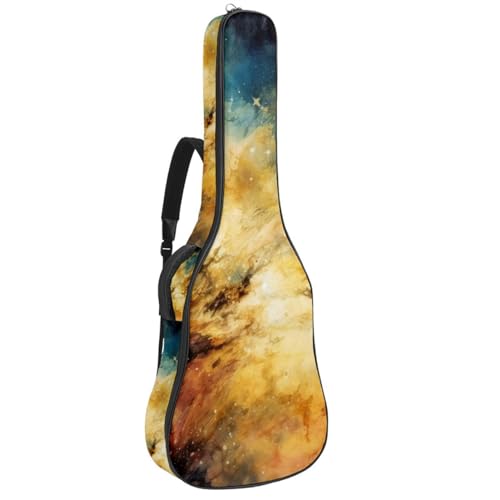 Sac pour guitare acoustique 41 pouces grand étui imperméable jaune