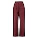 Women Corduroy Pants Casual Wide Leg High Waisted Work Office Slacks Vintage Loose Comfy Trousers Fashion Clothing Wine M