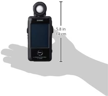 Image showing the dimensions of the Sekonic L-478D LiteMaster Pro Lightmeter