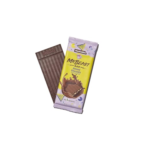 Image of Feastables Mr. Beast Bar Chocolate Bar, (Almond Chocolate)-280 Gm
