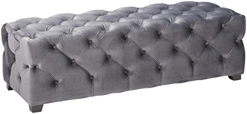 Christopher Knight Home Piper Velvet Ottoman, Grey