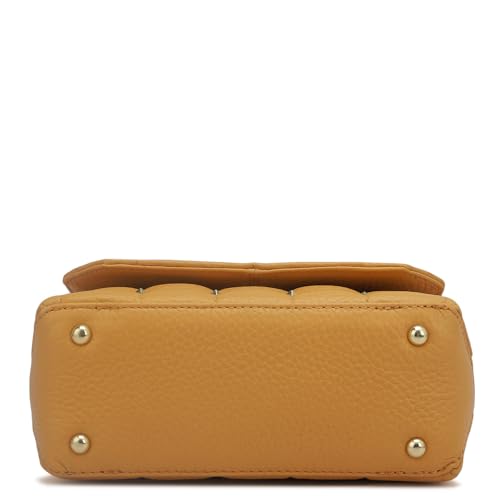Image of Da Milano Women's Leather Sling Bag - Apricot