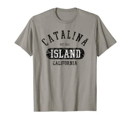 Retro Catalina Island California estilo universitario envejecido Camiseta