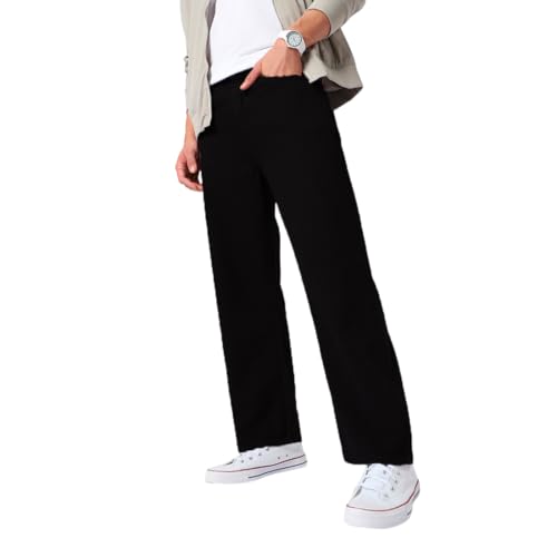 Image of Men's Denim Cotton Blended Oversized Loose Baggy Fit Jeans Pants for Men