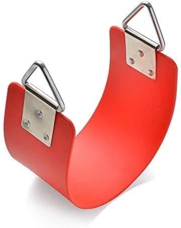 Image of Heavy Duty Flexible EVA Plastic Swing Seat with Metal Triangle Ring for Kids & Adults - Red | 300KG Weight Limit