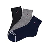 TOMMY HILFIGER(トミーヒルフィガー) 3足セット靴下足底パイル編み抗菌防臭クルークルー丈ショートクォータースニーカーアンクルくるぶし25cm26cm27cm