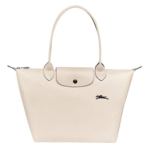 Longchamp 'Medium 'Le Pliage Club' Nylon Tote Shoulder Bag, Chalk