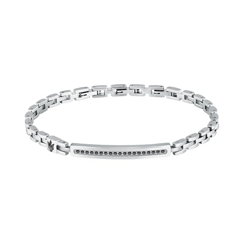 Maserati Herrenarmband aus Stahl, Zirkone, Ironic Kollektion – JM224AVD41