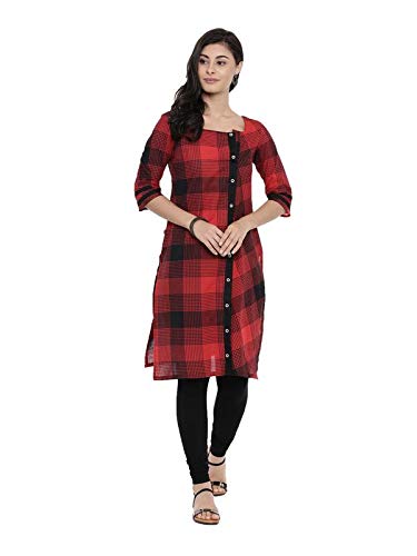 checked cotton kurtis