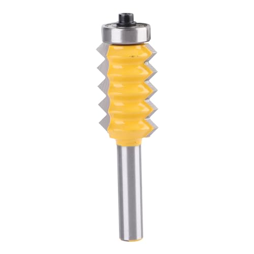 Nutriess Finger Joint Router Bit 8mm Shank 41mm 45# Steel V Tenoning Machine for Precise Woodworking and Robust Joint Creation (8*30mm)