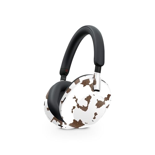 Image of MightySkins Glossy Glitter Skin Compatible with Sony WH-1000XM5 Headphones - Brown Cow | Protective, Durable High-Gloss Glitter Finish | Easy to Apply, Remove, and Change Styles